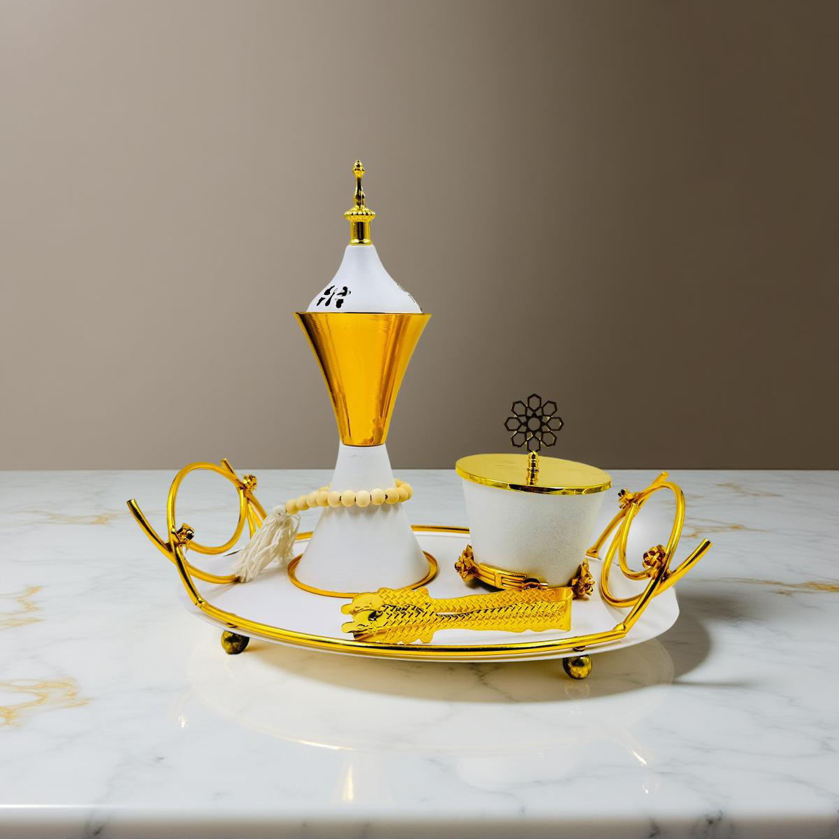 Bakhoor Burner Set with Tray – Luxury Incense Burner for Home