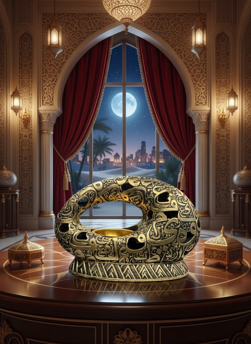 Dubai Museum Bakhoor Burner Golden