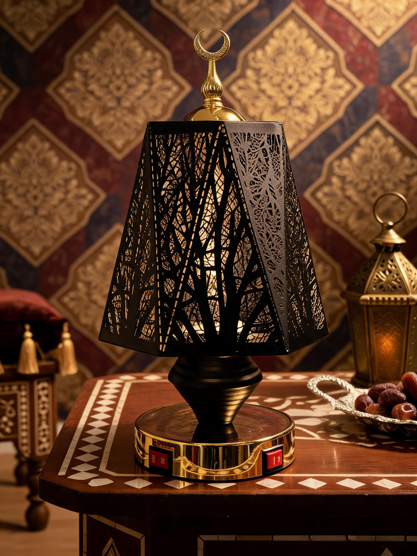 Electric Bakhoor Burner with Light