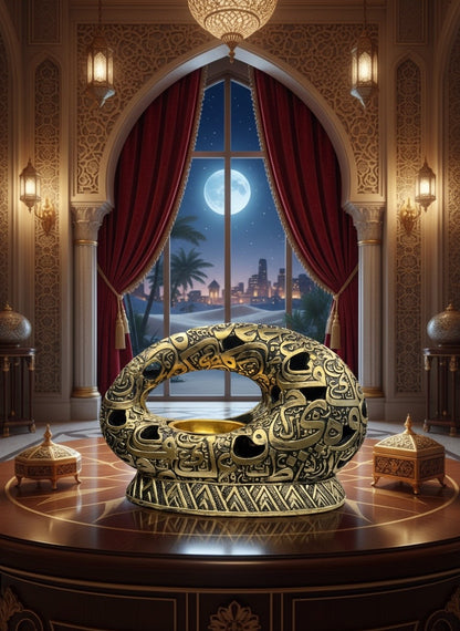Dubai Museum Bakhoor Burner Golden