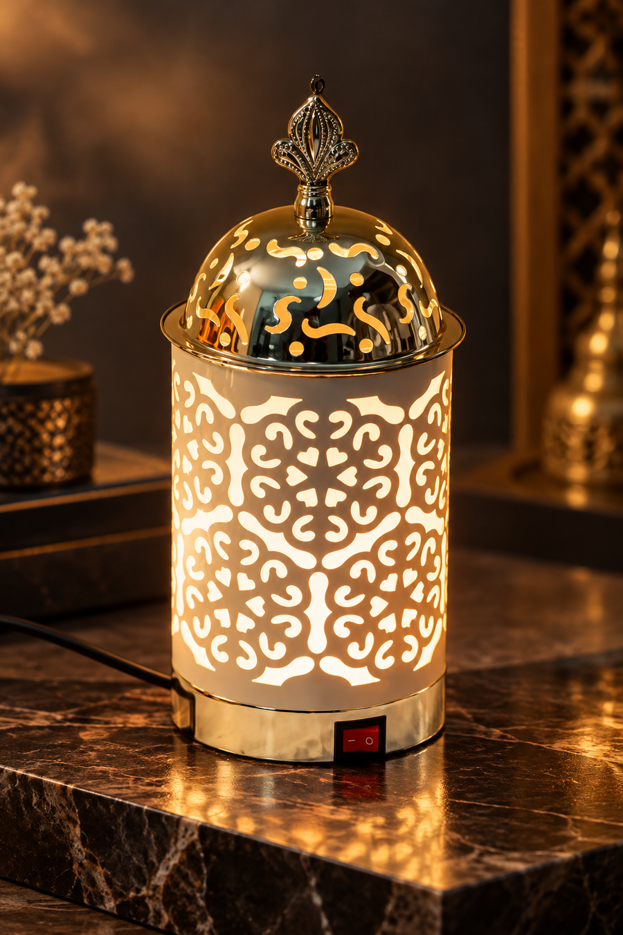 Electric Bakhoor Burner With Light