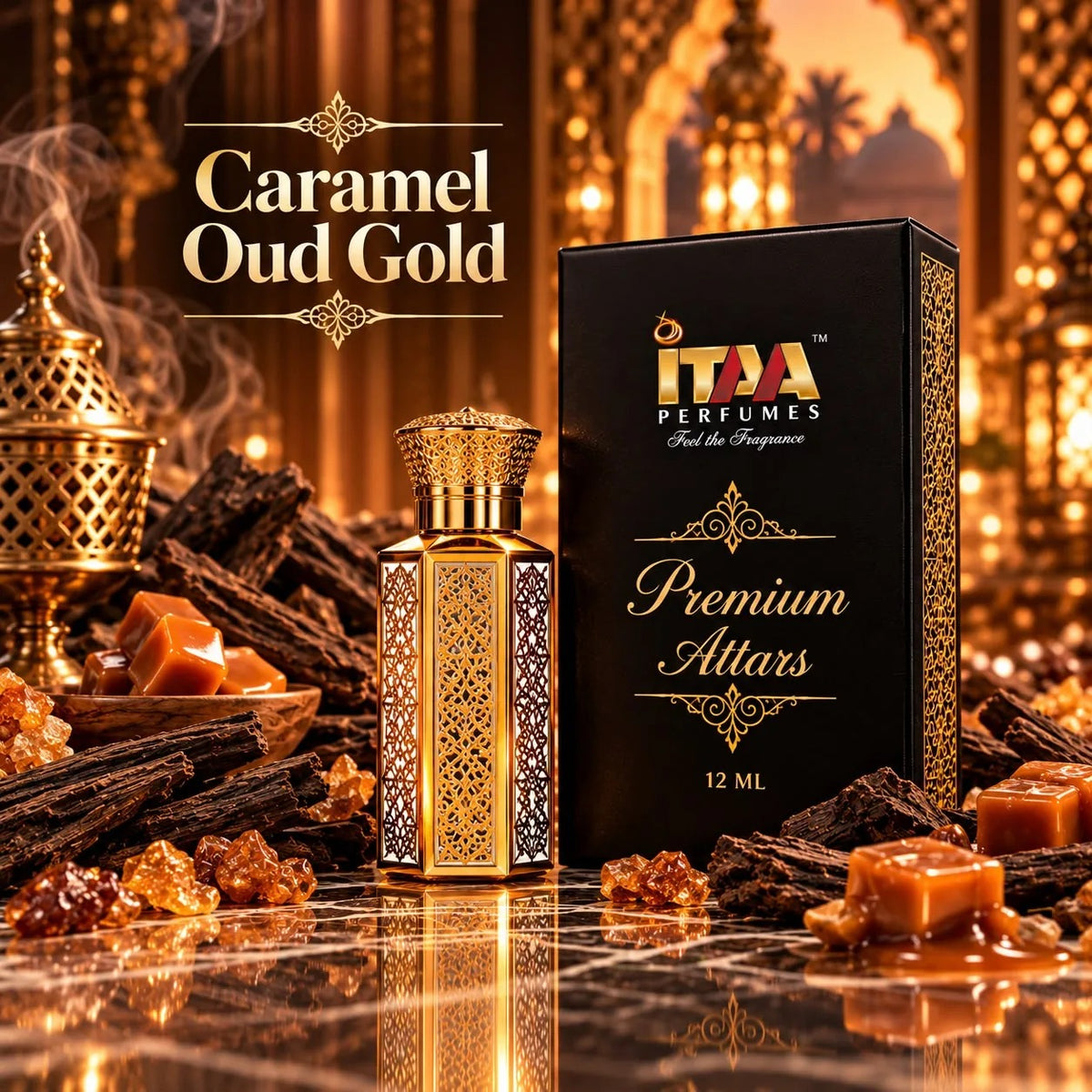 Caramel Oud Gold Attar 12 ML - ITAA Perfumes