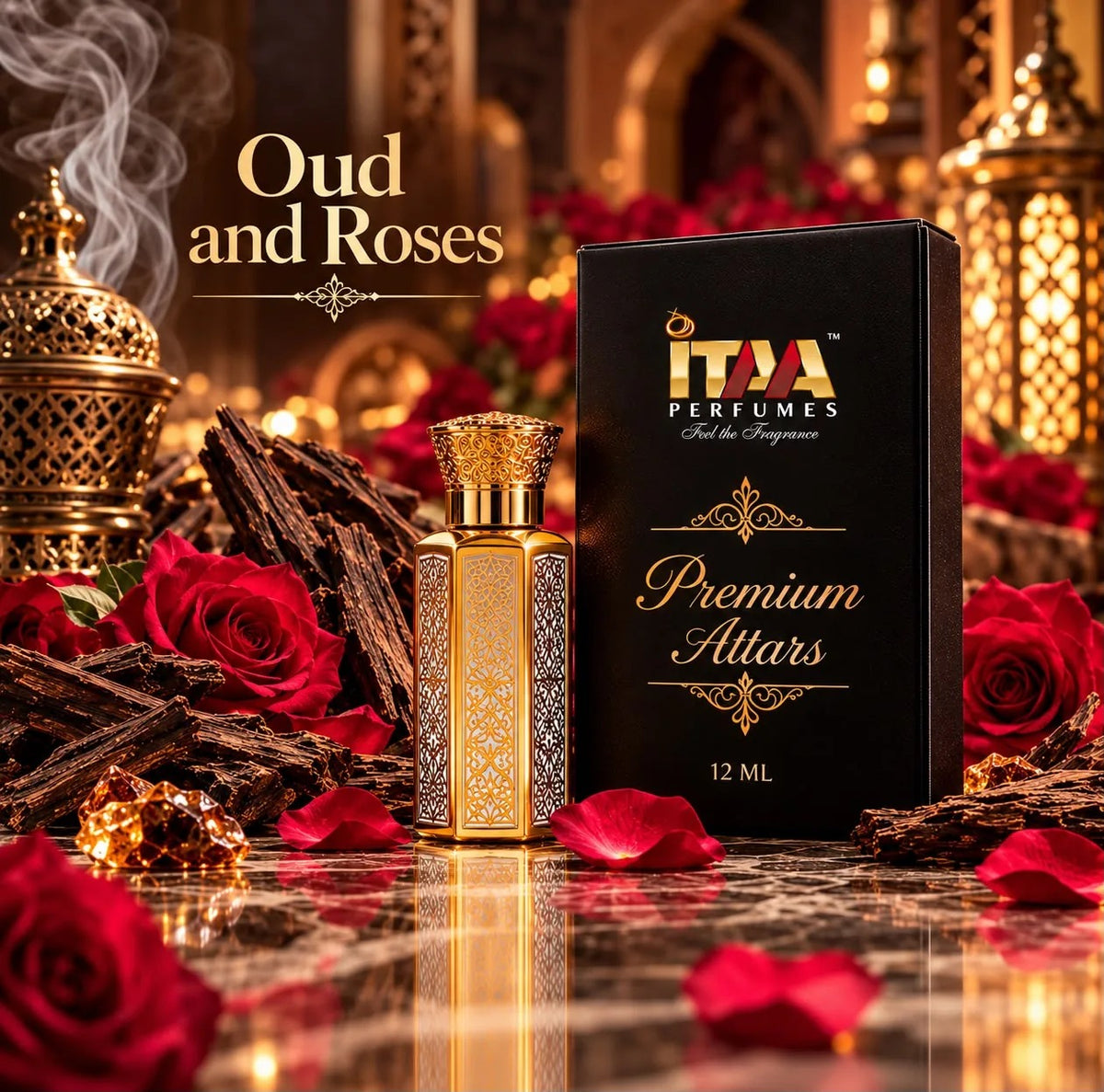 Oud and Roses Attar 12 ML - ITAA Perfumes