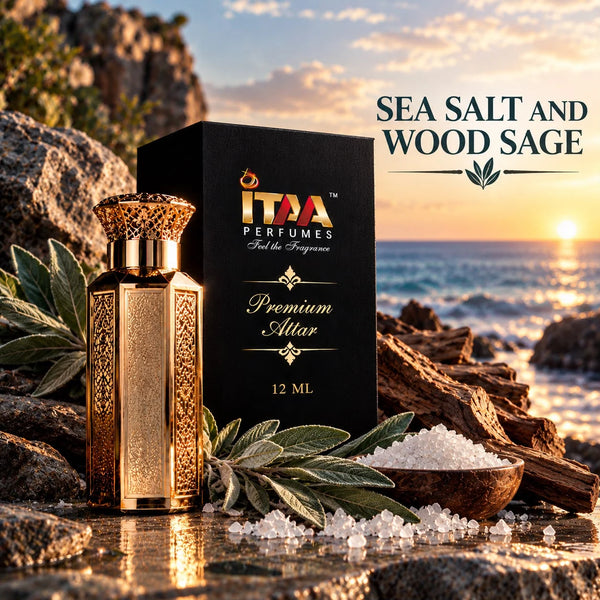 Sea Salt and Wood Sage French Attar 12 ML - ITAA Perfumes
