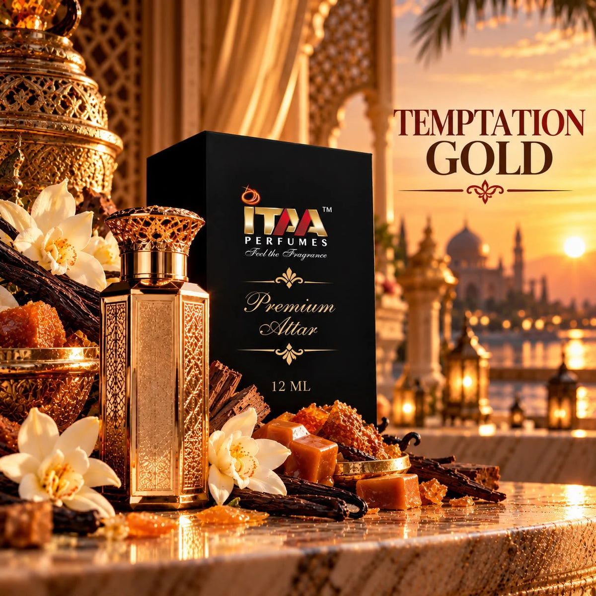Temptation Gold French Attar 12 ML - ITAA Perfumes